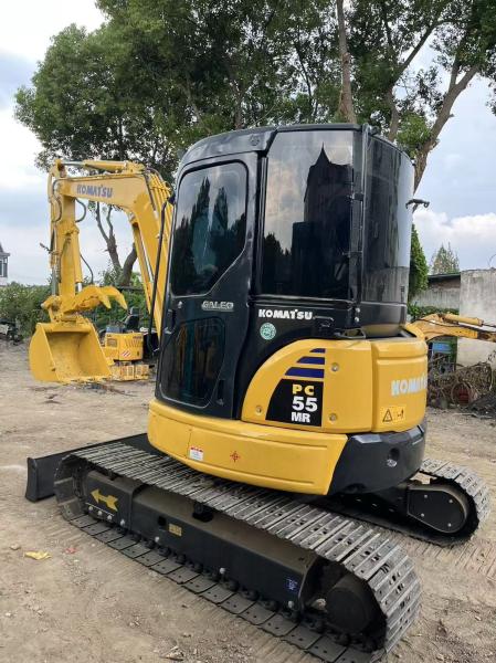 Komatsu 55MR original japonés con brazos oscilantes izquierdo y derecho, excavadora pequeña de segunda mano de alta calidad, precio bajo