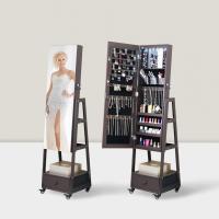 Modern Full Length Mirror Jewelry Cabinet with LED Lighting