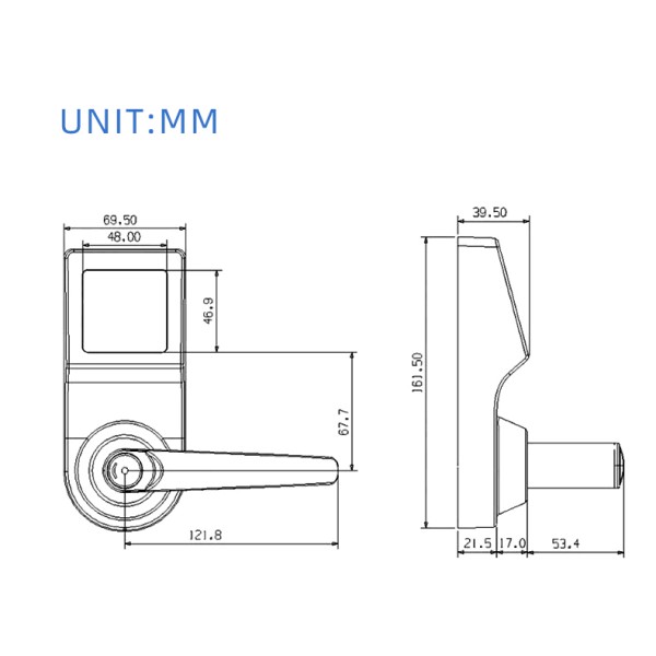 YAGU Wholesale Price High Quality Mobile Application Durable Granular Digital Button Swipe Card Password Door Lock