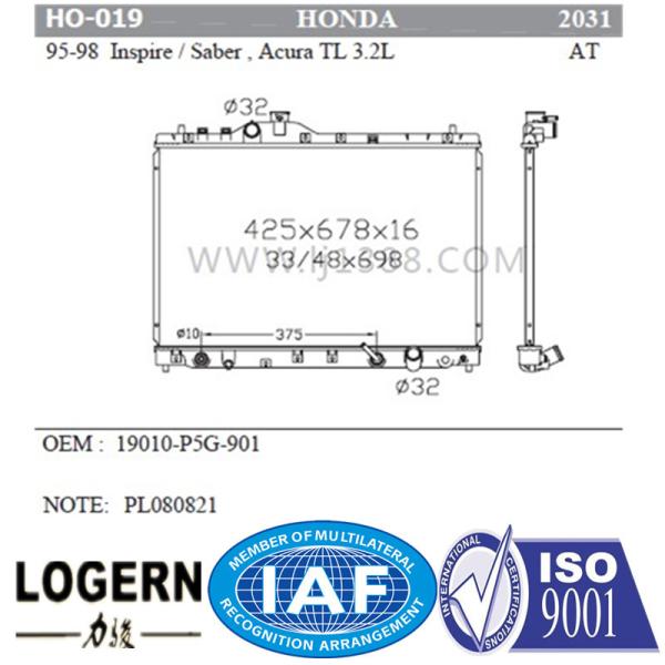 19010-P5G-901 aluminium car radiators Honda Inspire / Saber / Acura 95-98