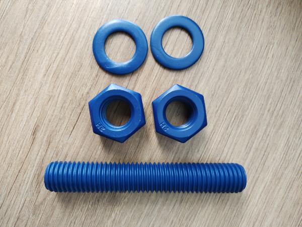 Good Partner for Stud Bolt c/w 2 Heavy Hex Nuts & 2 Plain Washers Totally with PTFE Coating Finish