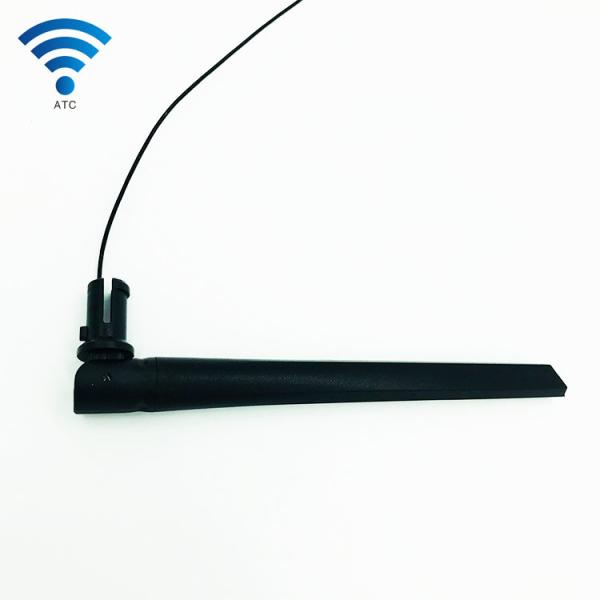 Vertical Polarization Rubber Dual Band 2.4 Ghz 5Ghz Antenna with 100mm 1.13 Cable