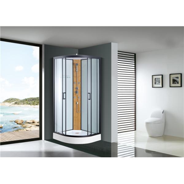 Circle Quadrant Shower Cabin with white acrylic tray and roof