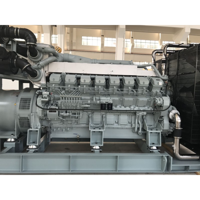 1200kw 1500kva 50Hz Mitsubishi Generator Set With Stamford Alternator IP23 400V 230V