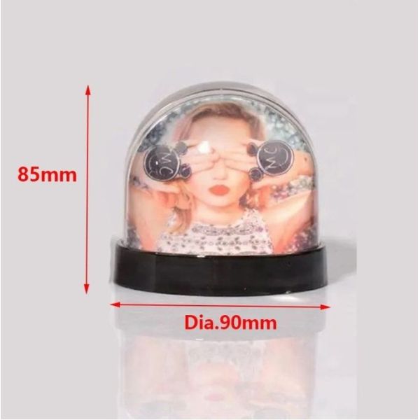DIY Custom Printing Plastic Sublimation Snow Globe With Aluminum Sheet Or Cardboard Blank Liquid Photo Frame