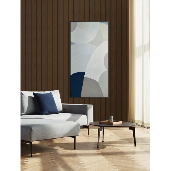 Waterproof Elastic IXPE PVC Grille Panel Wood Grain For School Decor