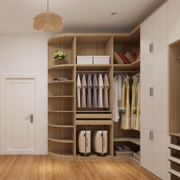 Shaker Style MDF Island 10x10 Walk In Closet Adjustable Built In Walk In Wardrobe