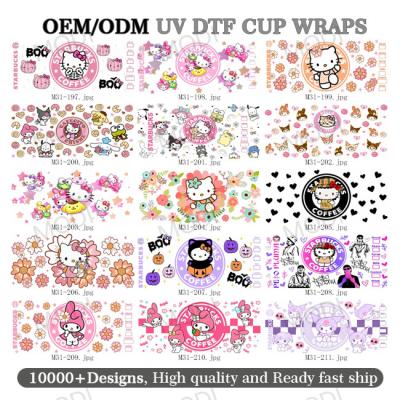 Custom High Quality Popular Christmas UV DTF Cup Wraps Ready To Ship Transfers 16oz Decals UV DTF Sticker For Cups