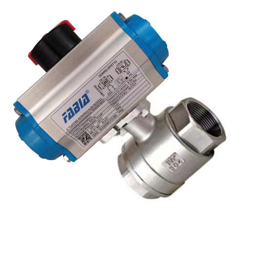 1/4 Inch 1 Inch Pneumatic High Pressure Two Piece Ball Valve With Internal Teeth