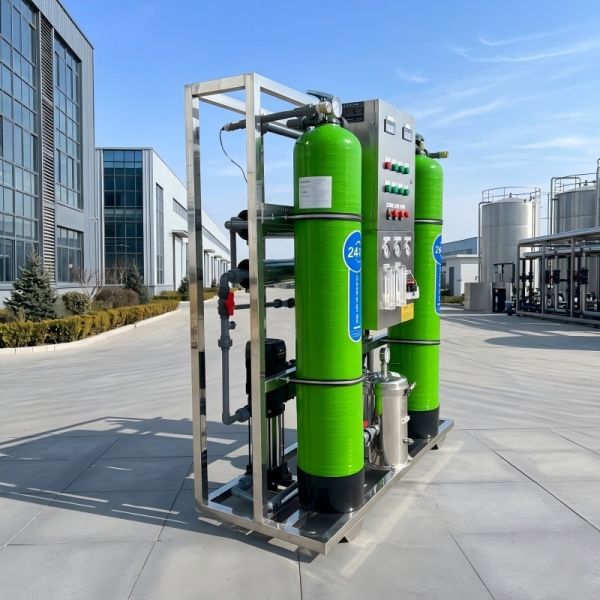 1000LPH Commercial RO Water Treatment System With 2-Stage FRP Pretreatment