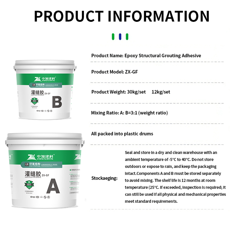 AB Epoxy Crack Injection Adhesive Low Viscosity Grouting Sealant for Bridge Highway Infrastructure Crack Restoration