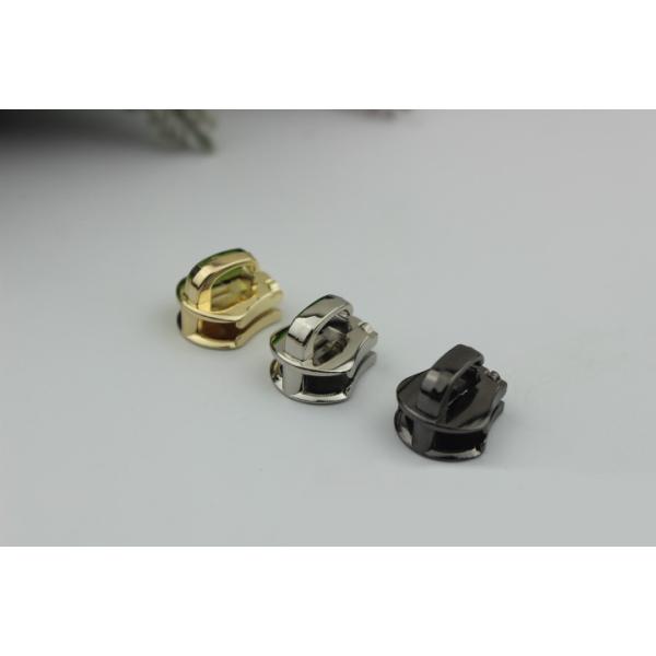 Bag accessories wholesale decorative light gold metal custom zipper sliders 8#