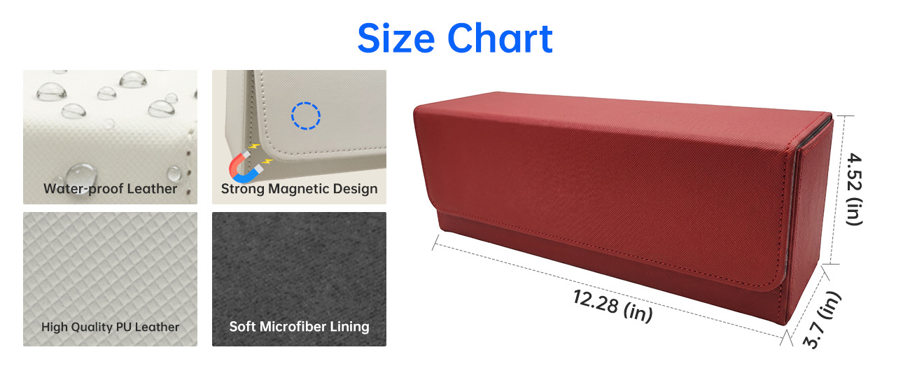 PU Card Double Deck Box PT CG MTG Magnetic Closure For Bulk Game Packaging