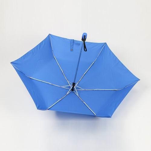 19 Inch Blue Auto Open Close Umbrella With 6 Panels And Blue Plastic Handle