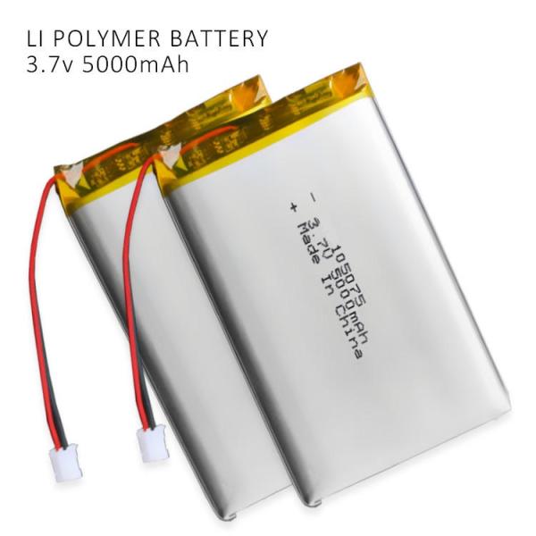 LP105075 3.7V 5000mAh High Capacity Lithium Polymer Rechargeable Battery