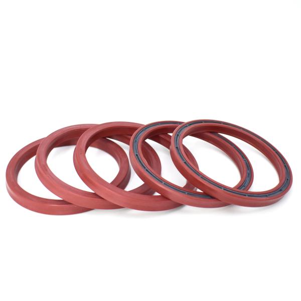 85 x 100 x 10MM Red hydraulic rod seals 90 shore double lip oil seals by size