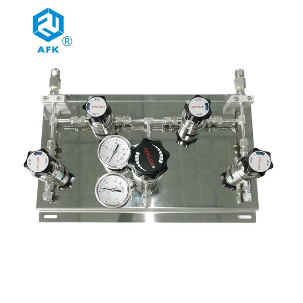 Suprimento de ar lateral dobro manual de aço inoxidável do regulador de pressão do gás do painel de AFK