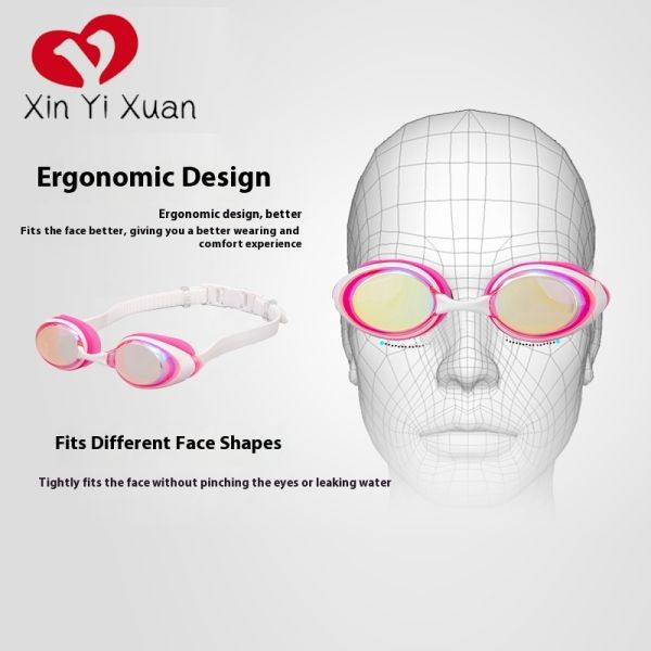 New model adult-sized mask for snorkeling with silicone swimming glasses. Customized by overseas manufacturers for high-definition anti-fog swimming goggles.