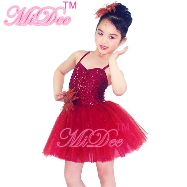 Children'S Tutu Skirts Wine Red Sequin Bodice Dress Matching Flowers Trim Hairpiece