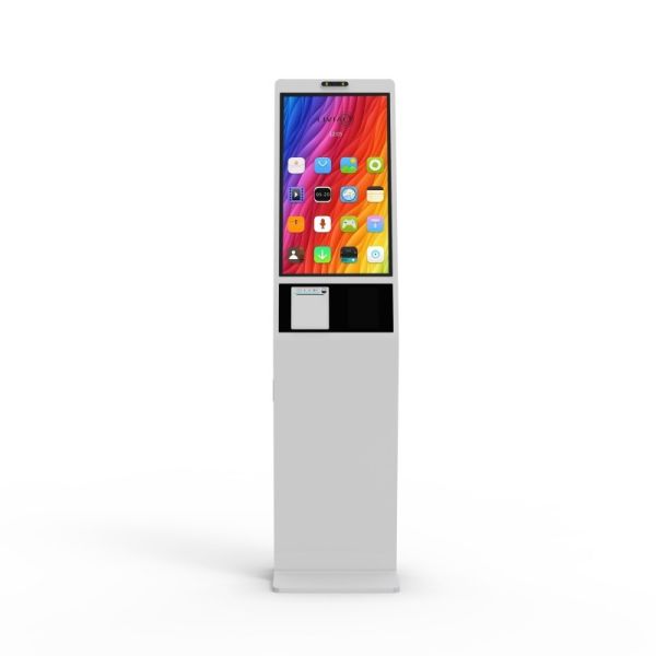 32 inch Indoor Advertising Playing Equipment Floor Standing Food Ordering Kiosk With Lcd Touch Screen