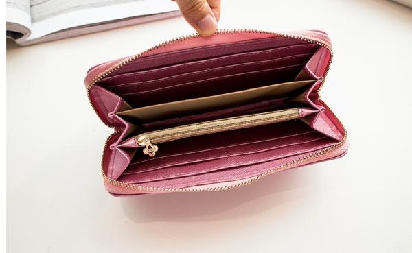 2016 new Korean simple fashion student Ms. cute rabbit long paragraph two fold wallet women