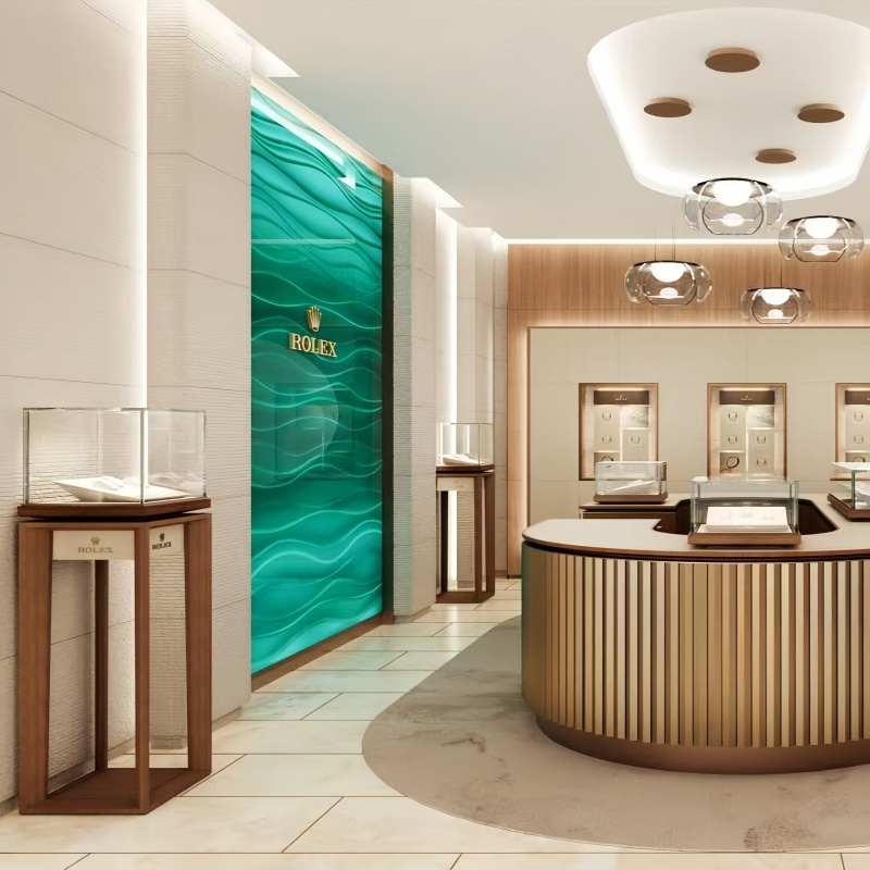 Custom Watch Display Stand and Glass Showcase for Professional Watch Shop Design