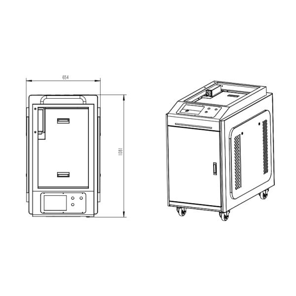 2000w Hand Held Fiber Laser Welding Machine for Water-cooled Welding of Metal Stainless Steel and Aluminum 100kg Weight