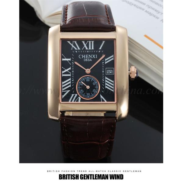 063A Fashion European Hotsale Watches Women Luxury Watch Rose Gold Square Quartz Watch New