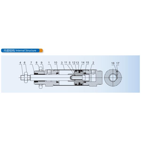 Round Stainless Steel Mini Air Cylinder CRDSW Type With Bore 32 - 63mm