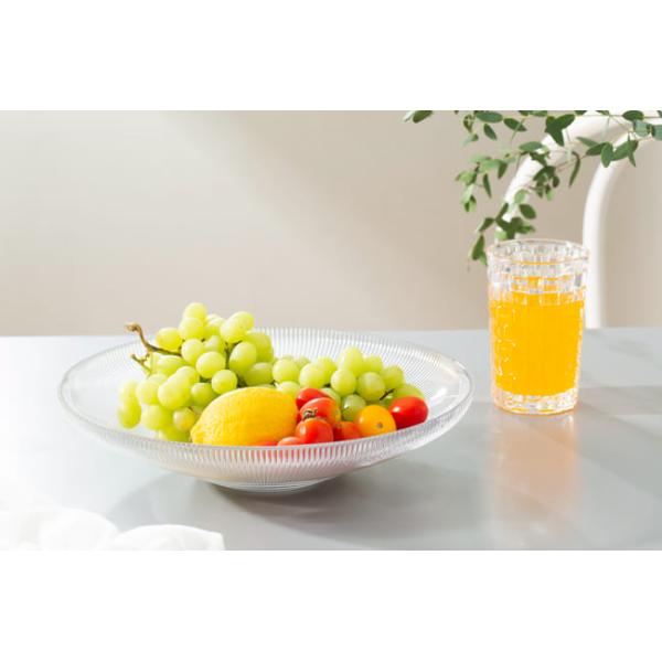 Decorative 30cm Clear Glass Plates And Bowls 11.8 Inch For Centerpieces