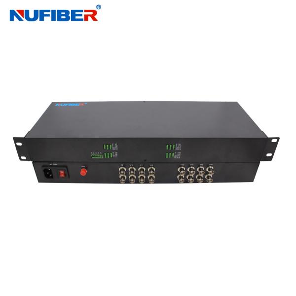 CCTV 16CH HD 1080P Optical Video Converter Single Fiber Single Mode 1310 / 1550nm FC