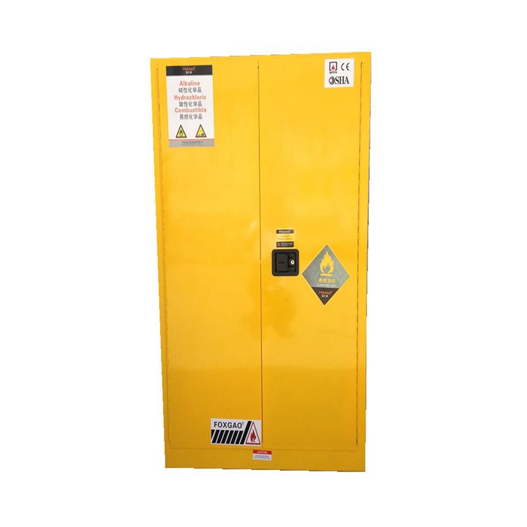 Double Door Lab Safety Cabinet Industrial Flammable Safety Cabinet Fireproof