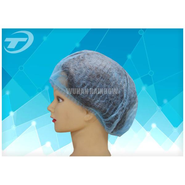 Yellow Nurse Non Woven Clip Disposable Surgical Caps With Single Elastic