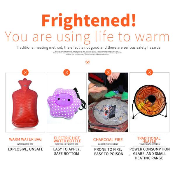 0.5kg Plug-in Wall Heater Portable Electric Heaters for Garden Small Home Winter Warmer