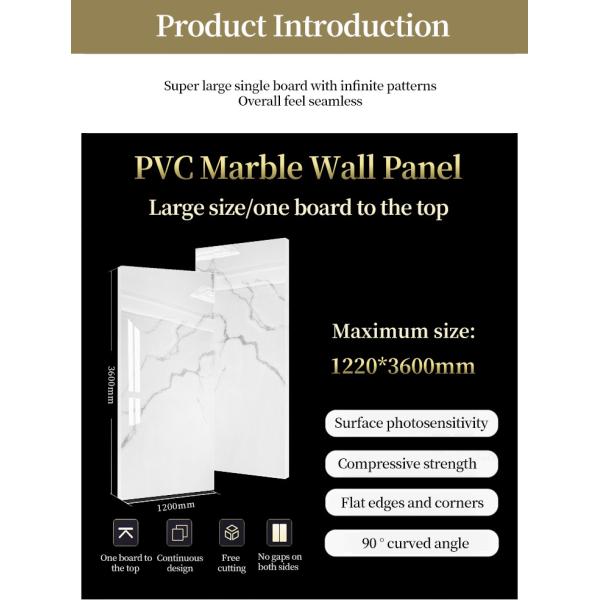 Бамбуковый угольный деревянный фанера 1220x2800 мм высокий глянцевый PVC мраморный лист