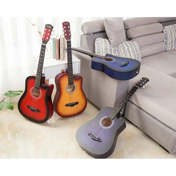 38 Inch Wood Guitar With Case and Accessories for Kids/Boys/Girls/Teens/Beginners (Black)