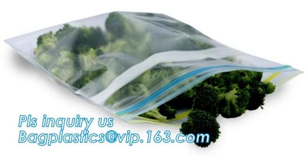 double track reclosable zip lock bag, double-track zipper closure, slide seal reclosable poly bags, package double track
