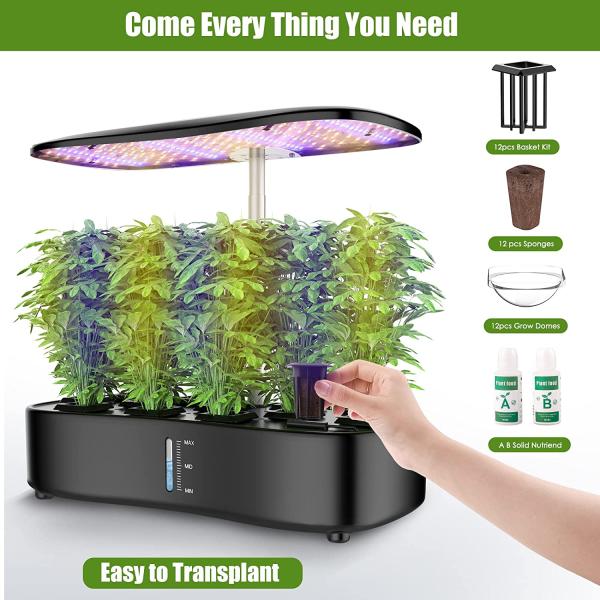 24 Watt Indoor Mini Garden Hydroponic Growing System 3 Mode 110-240VAC