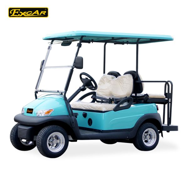 Front / Rear 4 Seats Electric Golf Carts , Battery Powered Electric Caddy Carts