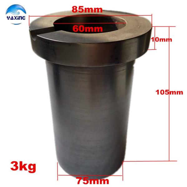 85mm Top Diameter Melting Aluminum Graphite Crucible 3kg Capacity for Metalworking