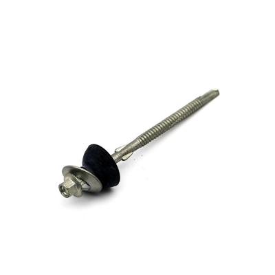 410 Wings Self Drilling Screw , Hex Tek Screws With Big Mushroom Cup EPDM Washer NO.3