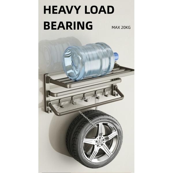 Space Aluminum Modern Wall Mounted Bathroom Set Customized Logo