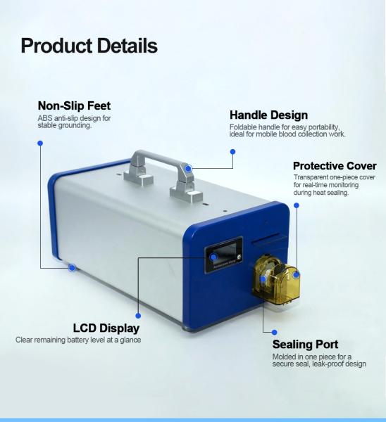Blood Component Separator Sealer for Safe RBC, Plasma, Platelet Packaging