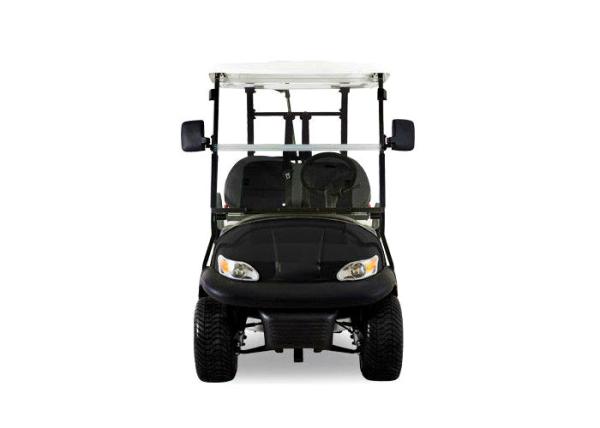 Soft Leather Seat Electric Street Legal Golf Cart After The Double Drive And Cover