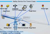 Granas de torre de 10 toneladas PT6518 65m Jib com mastro de potain secção 3m