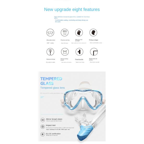 Full Dry Breathing Adult Diving Mask Snorkeling Diving Mask High Definition