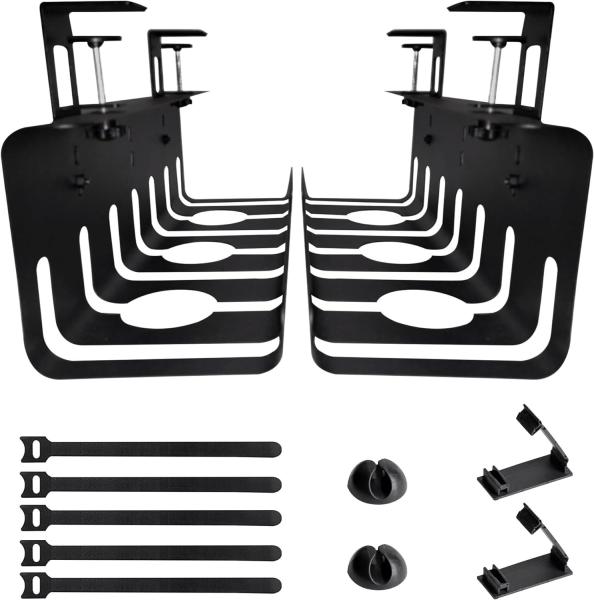 Under Desk No-Drill Cable Basket for Cable Management Metal Wire Tray 40cm 43cm 45cm 50cm