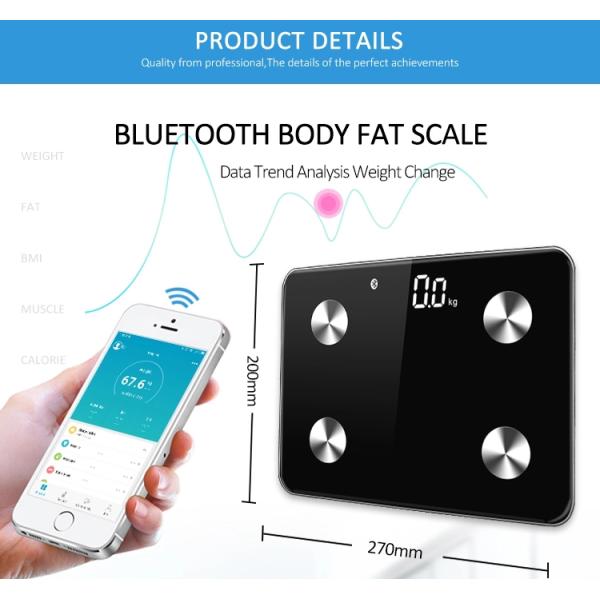 Explosion Proof 396LBS Smart Bluetooth Body Analyser Scale