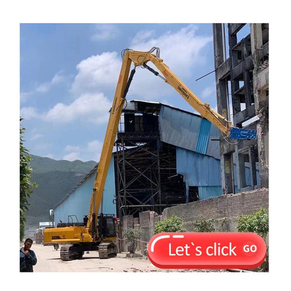 Long Boom Arm Excavator For Demolition Work With 22T Bucket Cylinder And Breaker