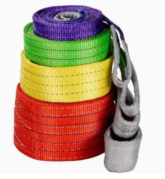 OEM 1T-10T EN1492-1 Double Eye Duplex Polyester Flat Webbing Sling for Heavy Lifting